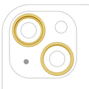 Set de 20 aros de bisel de cámara trasera amarillos para iPhone 14 y 14 Plus, repuesto A2649.