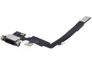 Puerto de carga para iPhone 16 Pro Max A3084 negro titanio, cable flex de repuesto usado.