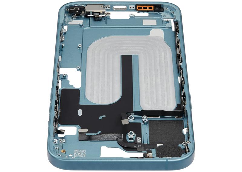 Encuentra la carcasa intermedia con botón de encendido y volumen para iPhone 16 Plus en Guatemala.