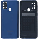 Tapa trasera original azul para Samsung Galaxy M31 (M315) con lente de cámara, repuesto.