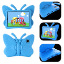 Protector infantil a prueba de golpes con diseño de mariposas en color azul claro para iPad Air 4, Air 5 y Pro 11 en Guatemala.