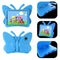 Protector infantil a prueba de golpes con diseño de mariposas en color azul claro para iPad Air 4, Air 5 y Pro 11 en Guatemala.