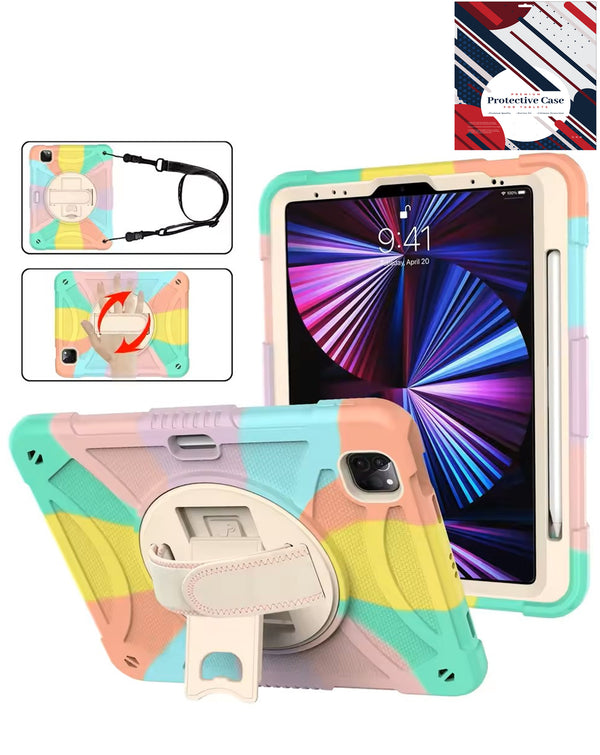 Encuentra la mejor funda heavy duty ajustable con correa de hombro para tu iPad en Guatemala.