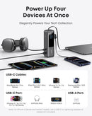 Batería Anker con 25000 mAh y cable USB-C integrado ideal para laptops en Guatemala.