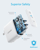 Adaptador de pared Anker PowerPort PD USB C+USB A (30W) (WHITE)
