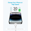 Compra el puerto de carga Anker 322 USB C-Lightning MFI trenzado en Guatemala, ideal para reparaciones de dispositivos móviles.