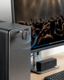 Transmisor Bluetooth Anker Soundsync portátil negro, ideal para audio inalámbrico en casa o coche.