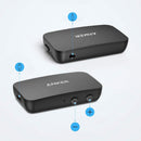 Transmisor Bluetooth Anker Soundsync portátil negro, ideal para audio inalámbrico en casa o coche.