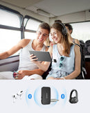 Transmisor Bluetooth Anker Soundsync portátil negro, ideal para audio inalámbrico en casa o coche.