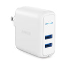 Adaptador de pared Anker PowerPort PD 2 USB A con cable USB A a Lightning 3ft (24W) (Blanco)