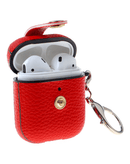 Encuentra la mejor funda de cuero dura para AirPods 1/2 con gancho metálico en Guatemala.