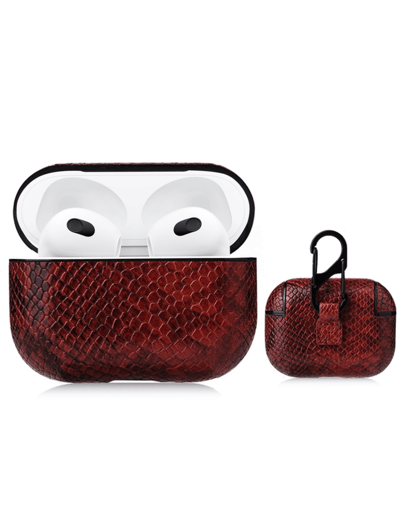 Funda de cuero Snake Fashion para AirPods 3 en Guatemala, ideal para proteger tus accesorios de Apple y darles un toque de estilo único.