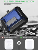 Protege tus AirPods 4th GEN con un case ShockProof en Guatemala, disponible en colores negro y azul.