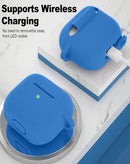 Estuche azul de silicona protectora de 3mm para AirPods Pro, accesorios Apple SlowBack.