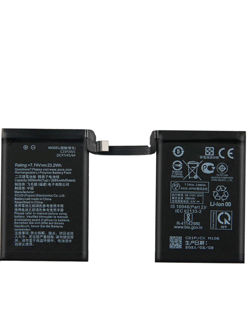 Mayorista de baterías originales para Asus ROG Phone 5 en Guatemala, ideal para reparaciones en talleres especializados.
