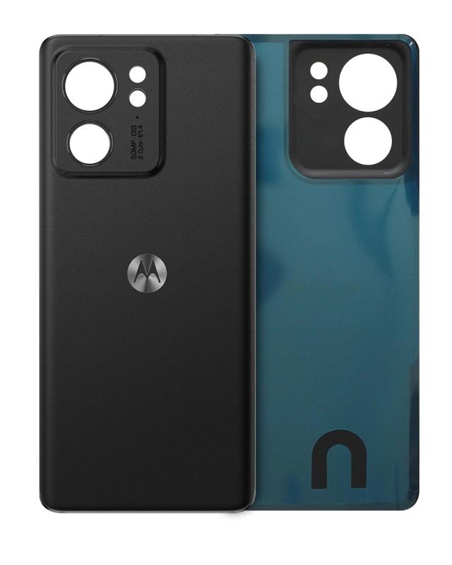Tapa trasera original OEM para Motorola Moto Edge XT2305 / 2023 en color Negro Eclipse, disponible para reparación en Guatemala.
