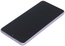 Pantalla OLED lavanda Samsung Galaxy S21 FE 5G con marco, para reparación de display SM-G990B.