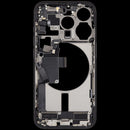 Encuentra la carcasa media con puerto de carga flex y piezas pequeñas para iPhone 15 Pro en Guatemala, al mayoreo y con garantía.