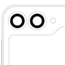 Compra mayorista en Guatemala lentes de cámara trasera (solo cristal) para Samsung Galaxy Z Flip 6 5G F741 con adhesivo, conjunto de 2 piezas, premium.
