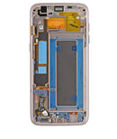 Pantalla OLED Samsung Galaxy S7 Gold con marco, ideal para reparación de display G930.