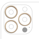Anillo de bisel dorado para cámara trasera de iPhone 13 Pro/Pro Max (A2483, A2643), pack de 10, protege la lente.