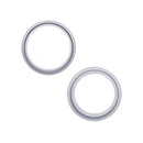 Aro de bezel azul para cámara trasera de iPhone 15 y 15 Plus, set de 2 repuestos.