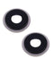 Lente de camara trasera con soporte y bisel para iPhone 13 / 13 Mini (Starlight)