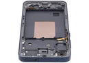 Pantalla incell azul marino con marco para Samsung Galaxy A55 (A556), ideal para reparación de display o pantalla rota.