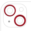 Aro de cámara trasera rojo brillante para iPhone 14 y 14 Plus, repuesto para reparación de pantalla rota.