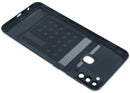 Tapa trasera original negra Samsung Galaxy M21 con lente de cámara, pieza de repuesto SM-M215F.