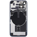 Tapa trasera azul brillante para iPhone 14 (A2649) con MagSafe, NFC y flash flex, repuesto.