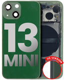 Tapa trasera para iPhone 13 Mini (Version US) Verde con componentes pequeños preinstalados