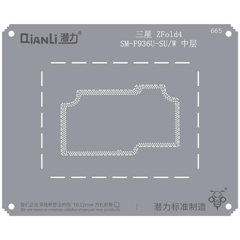 Stencil Bumblebee (QS665) para Samsung Z Fold 4 en Guatemala, encuentra el marco central de alta calidad Qianli para reparaciones de componentes Samsung.