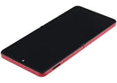 Pantalla OLED interna refurbished Coral Red para Samsung Galaxy Z Flip 7 5G, lista para reparación.