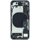Tapa trasera negra OEM Grade C para iPhone SE 2020 (A2275, A2296) con puerto de carga preinstalado.