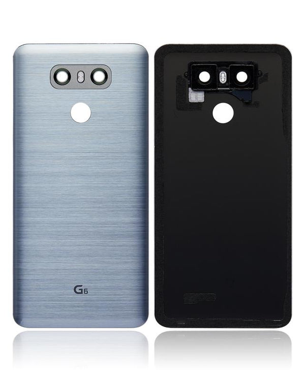 Tapa trasera de cristal con adhesivo para LG G6 (Plata Hielo Platino)