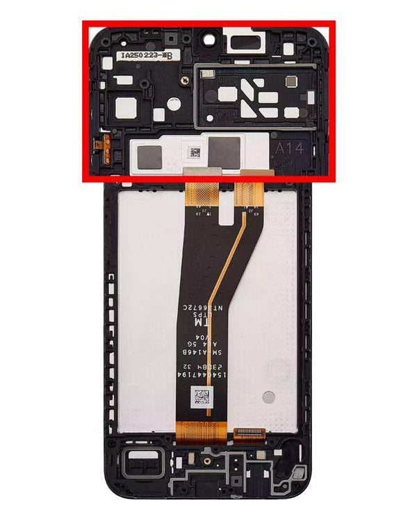 Reparación de pantalla con marco original para Samsung Galaxy A14 en Guatemala.