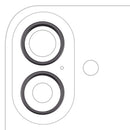 Bisel de cámara trasera negro para iPhone 17, paquete de 10 unidades, repuesto para reparación.