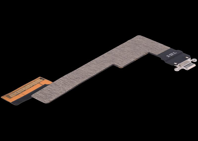 Encuentra el cable flex de puerto de carga para iPad Air 4 en Guatemala, OEM extraído grado A, en color Rose Gold, ideal para reparaciones y reemplazos.