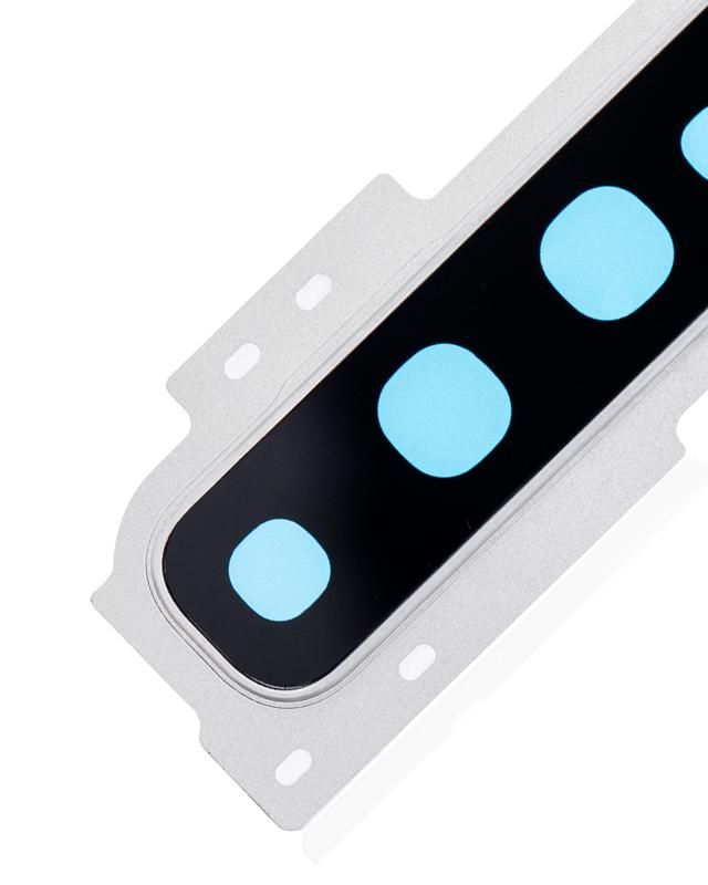Lente de camara trasera con aro para Samsung Galaxy S10 (Blanco Prisma)