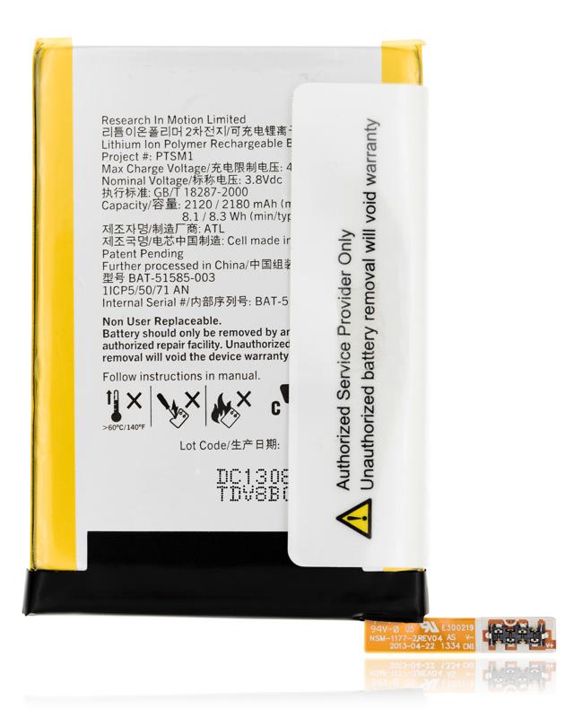Batería de reemplazo garantizada para BlackBerry Q5 disponible en mayoristas de repuestos en Guatemala.