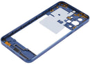 Marco medio azul para Samsung Galaxy A17 5G (SM-A176B), repuesto de chasis para reparación.