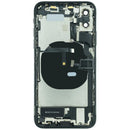 Tapa trasera Space Gray para iPhone XS (A1920, A2097) con puerto de carga y componentes preinstalados, grado B OEM.