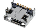 Puerto de carga Micro USB B de 6 pines con cable flex y 4 anclajes, repuesto C233 para soldar.
