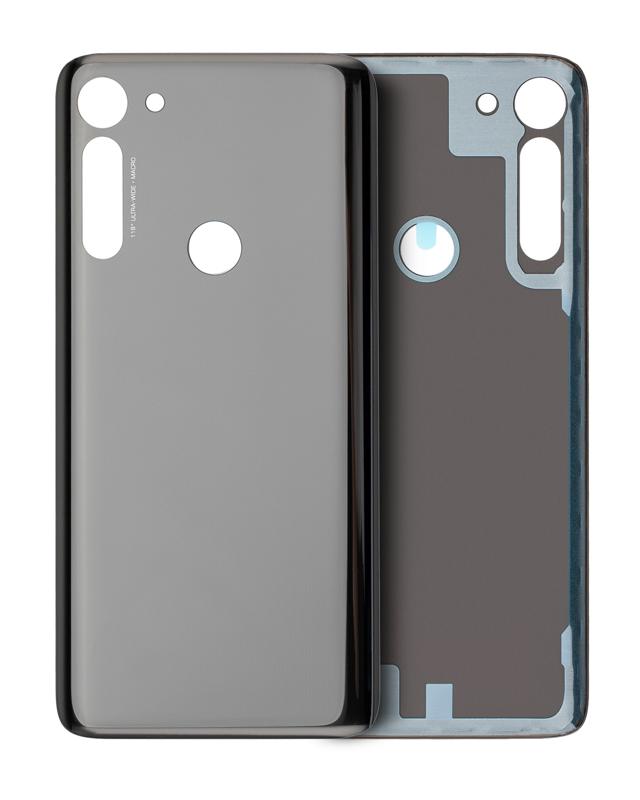 Tapa trasera de cristal para Motorola Moto G8 Power (XT2041-1 / XT2041-3 / 2020) (Negro Humo)
