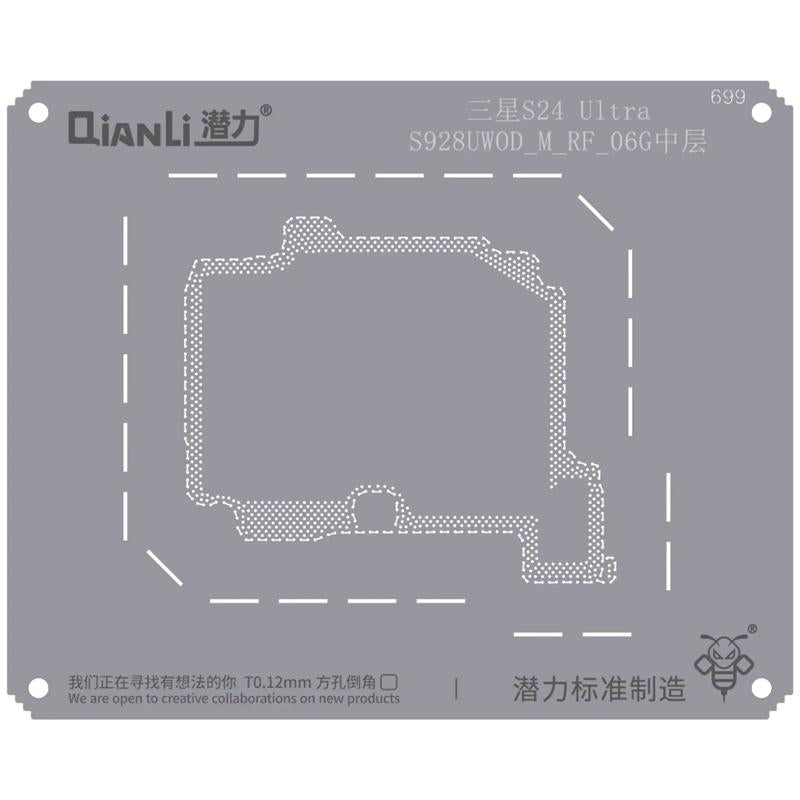 Plantilla Bumblebee QS699 para Samsung S24 Ultra disponible en Guatemala para reparaciones de componentes Samsung, en talleres especializados.