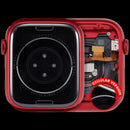 Carcasa trasera de aluminio rojo para Apple Watch Series 9 45mm (A2984, A2985), usada, para reparación.