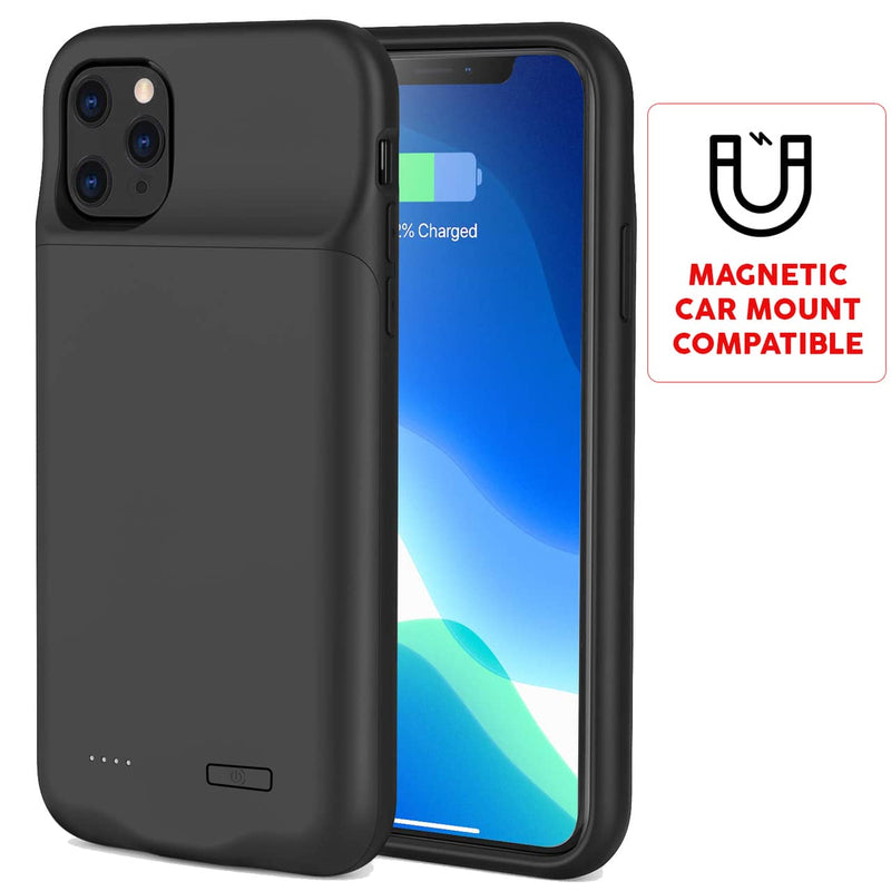 Encuentra en Guatemala el estuche protector de carga 4800mAh para iPhone 11 Pro en color negro.