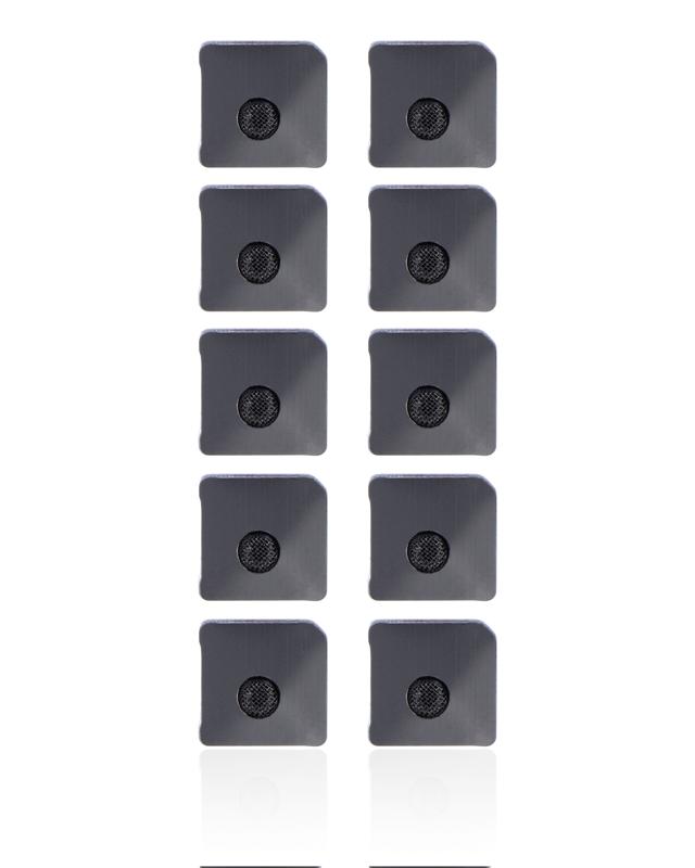 Soporte de Flex de Encendido y Flash con Malla para Microfono para iPhone 12 (Negro) (Paquete de 10)