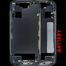 Tapa trasera original negra para iPhone Air con batería, ideal para reparación y repuesto.